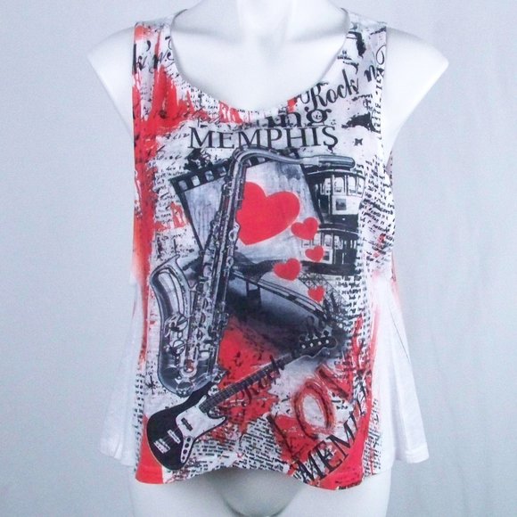 Sleeveless Top - Memphis Theme XL - Picture 2 of 8